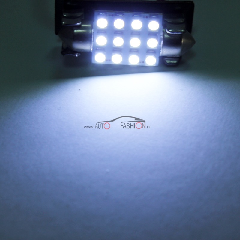 LED sijalica Festoon C10W C5W 36mm 12 smd