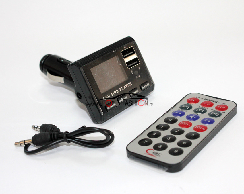 Transmiter FM MP3 12V-24V , 2xUSB, SD card, AUX