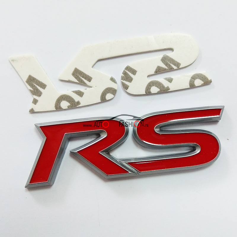 Natpis RS crveni – metal