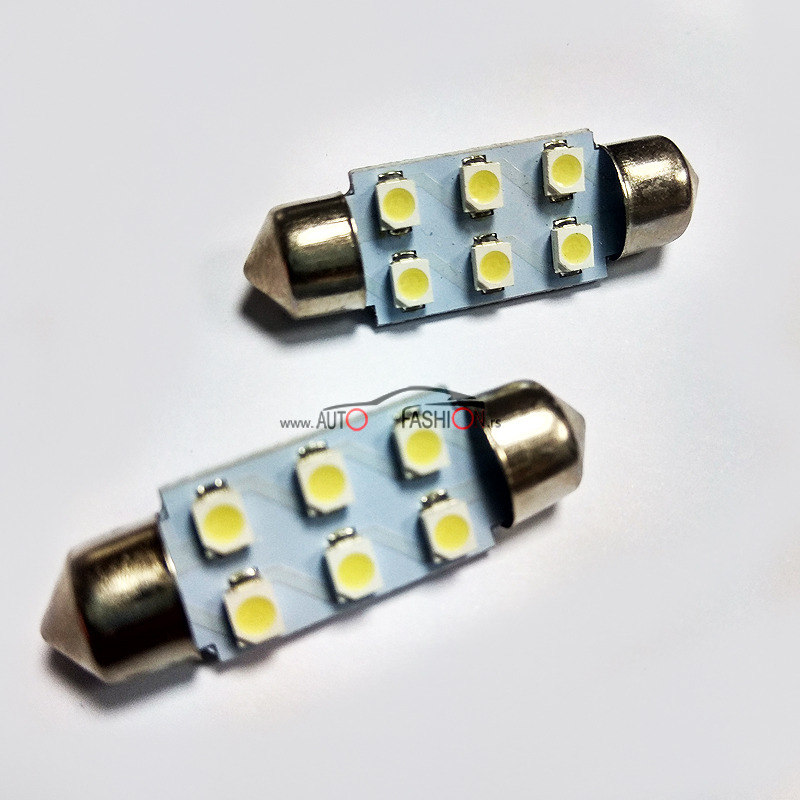 LED sijalica Festoon C10W C5W 36mm 6 smd