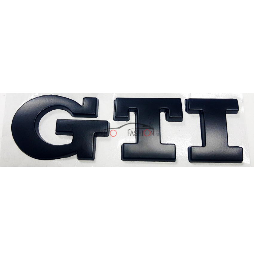 Natpis GTI crni 8.5 x 2.2