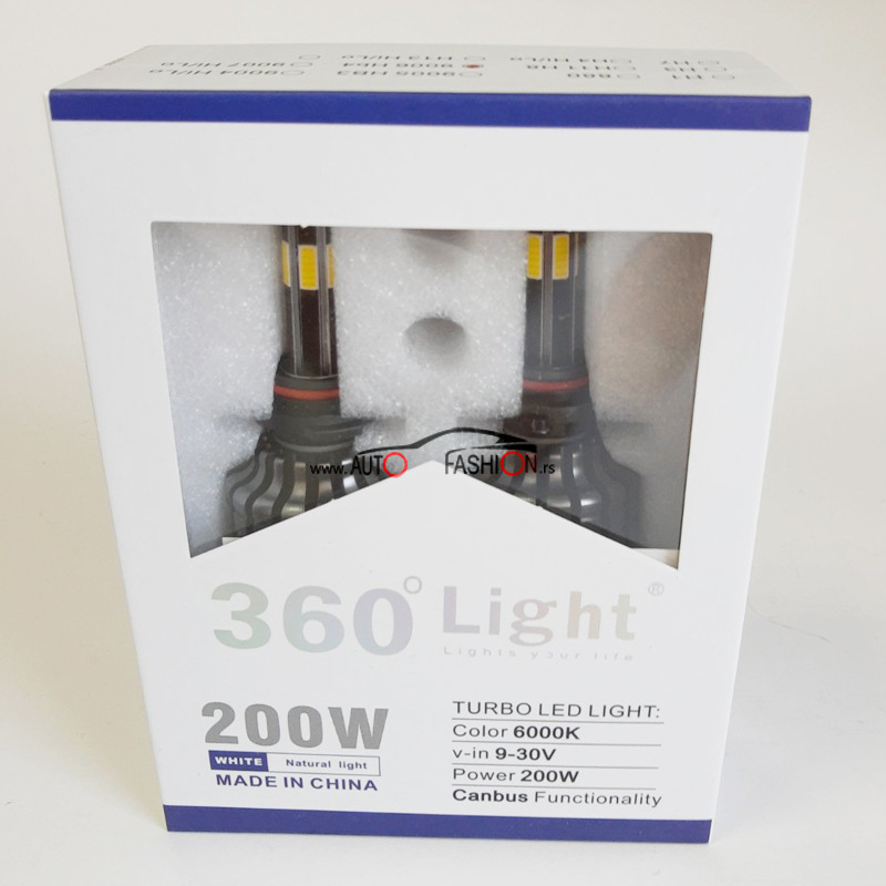 LED set HB4 9006 360° 200W 9-30V