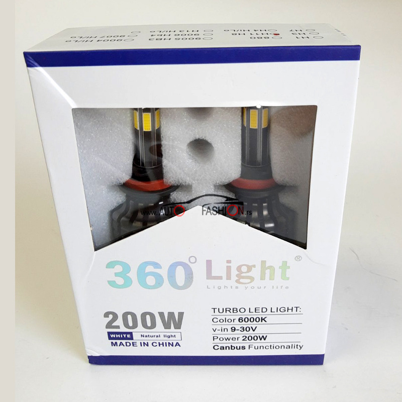 LED set H11 360° 200W 9-30V