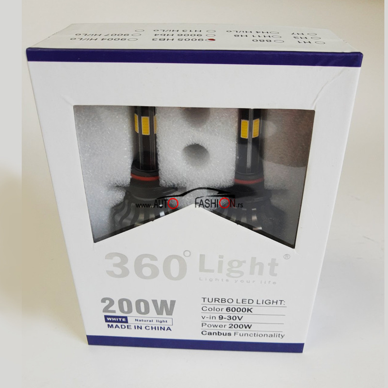 LED set HB3 9005 360° 200W 9-30V
