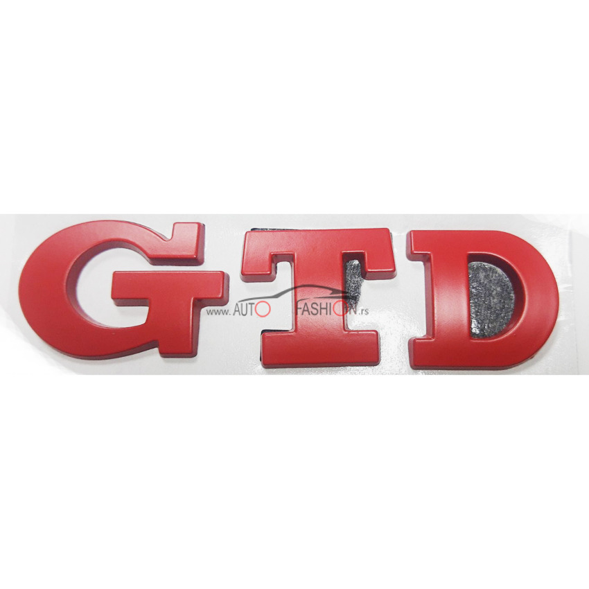 Natpis GTD crveni 8.5 x 2.2