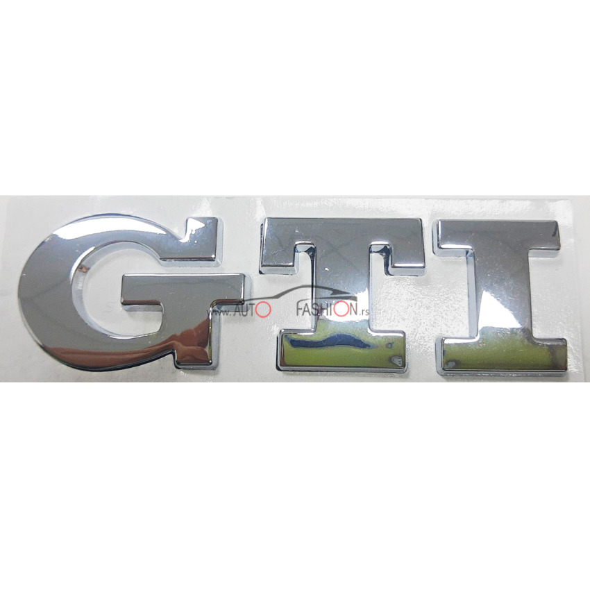 Natpis GTI silver 8.5 x 2.2