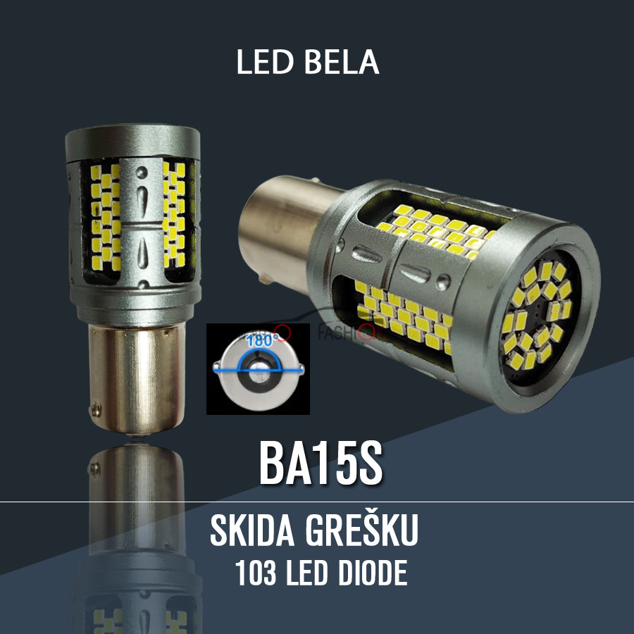 LED sijalica BA15S CANBUS 103 smd KOMAD – BELA