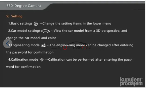 Parking kamera 360 stepeni za android multimedije