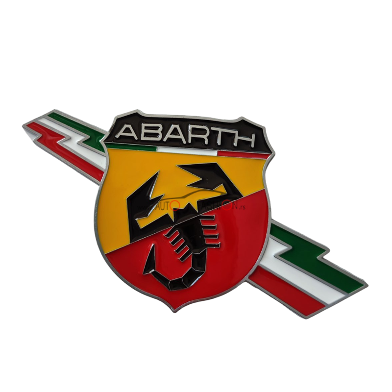 Natpis ABARTH sa zastavicom