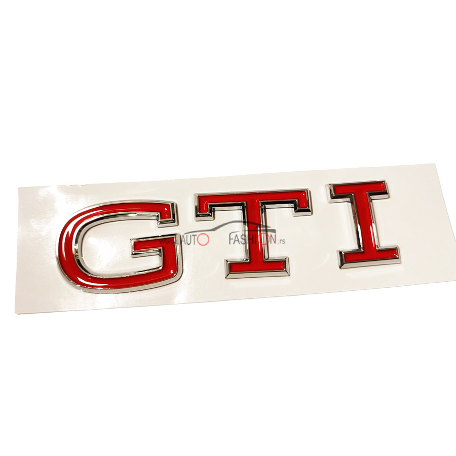 Natpis GTI crveno za GOLF8