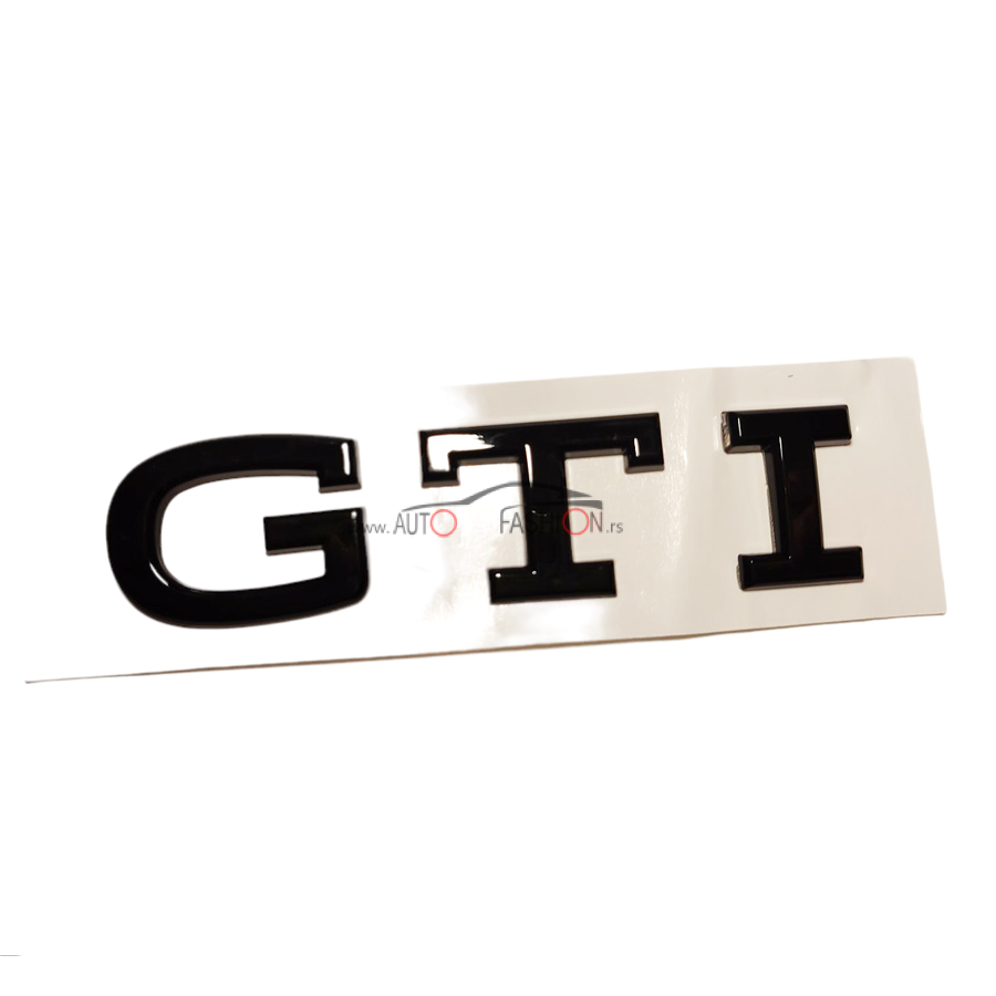 Natpis GTI crni za GOLF 8